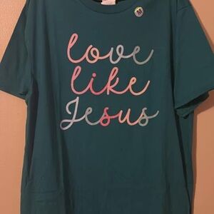 Teal 'Love Like Jesus' women’s  T-Shirt
